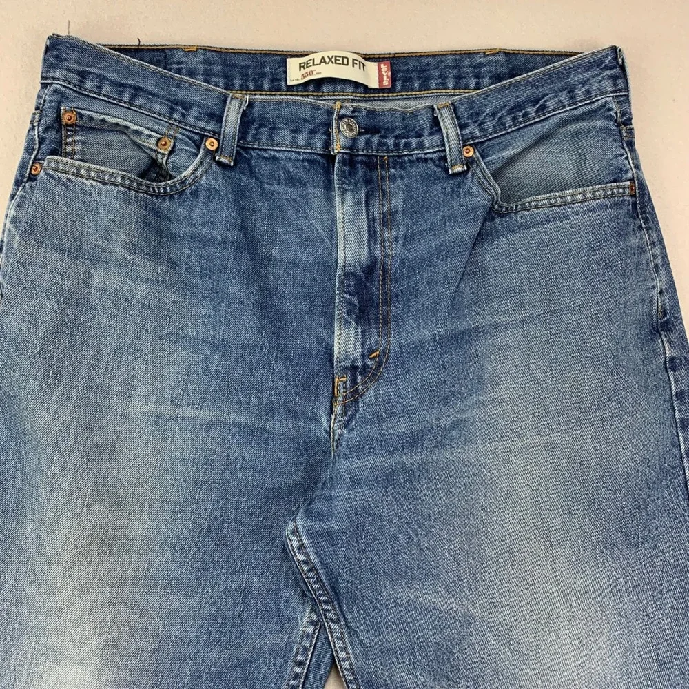Vintage Levis 550 Men's 38x29‎ Blue Y2K Relaxed Fit Loose 100% Cotton